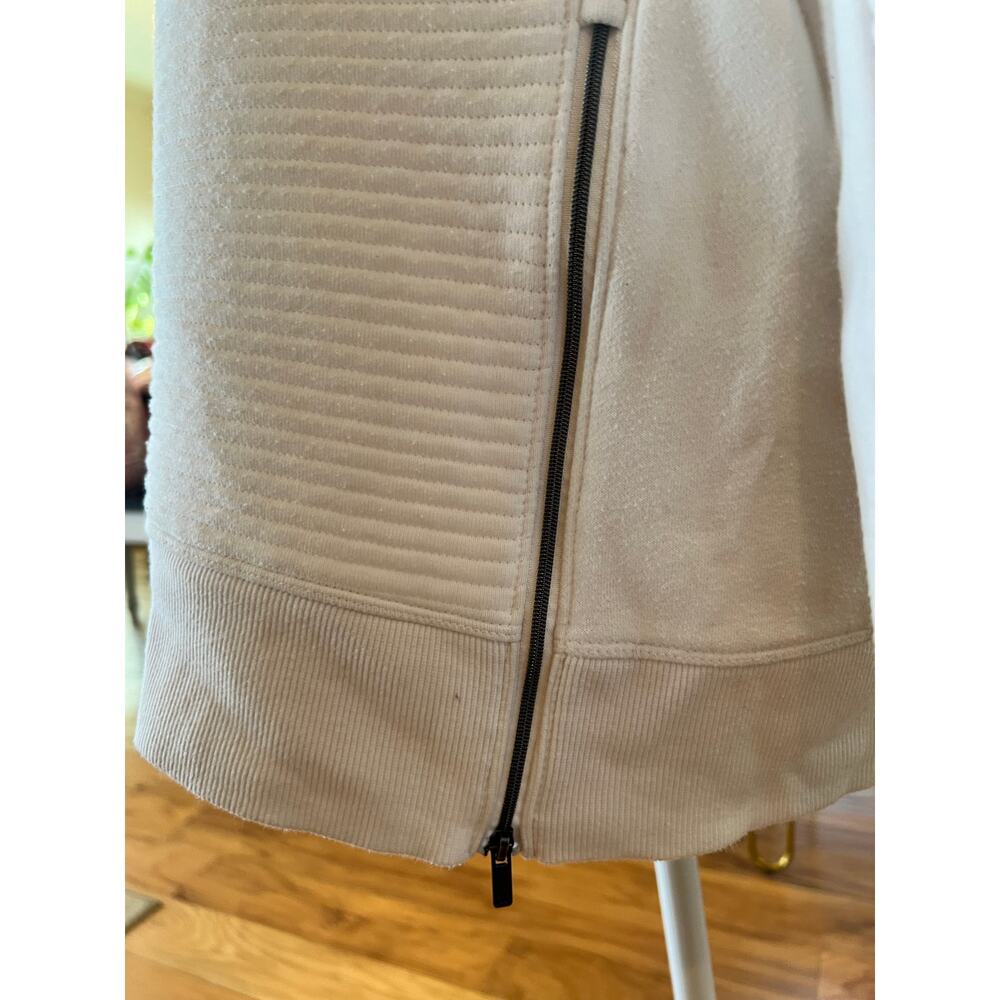 all in motion womens medium cream textured turtleneck pullover sweatshirt - Picture 5 of 9